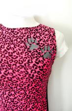 fluor roze panther print jurk festival rave gotic punk 80's, Kleding | Dames, Jurken, Verzenden, Zo goed als nieuw, Coolcat, Roze