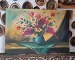 Oud olieverf schilderij olieverfschilderij stilleven F14, Ophalen