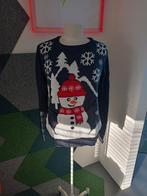 Leuke kerst trui, donkerblauw, maat M, Ophalen, Zo goed als nieuw, Maat 38/40 (M), Blauw