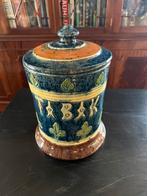 Grote Antieke/Vintage Keramische TABAKSPOT met Deksel, Ophalen of Verzenden