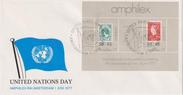 Nederland 1977 649 blok Amphilex United Nations dag vlag beschikbaar voor biedingen