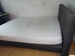 Boxspring donkergrijs, Ophalen, Tweepersoons, 200 cm, 160 cm