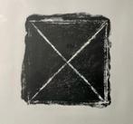 Gert Taken vierkant zwart wit lithografie 1980, Ophalen of Verzenden