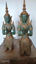 Paar bronzen Thep Phanom Tempelwachters "Thepanom, Ophalen, Gebruikt