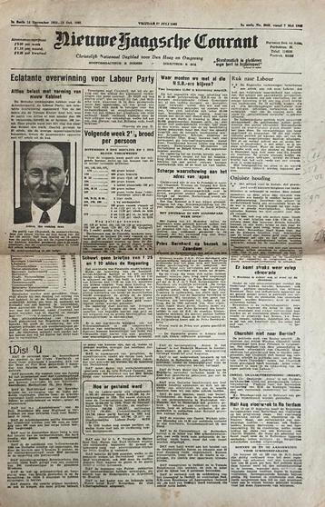 Nieuwe Haagsche Courant, 27 juli 1945 (Ook nog andere data) beschikbaar voor biedingen