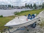 Mooie consoleboot/visboot inclusief motor en trailer, Watersport en Boten, Ophalen, Gebruikt, Tot 10 pk, 3 tot 6 meter