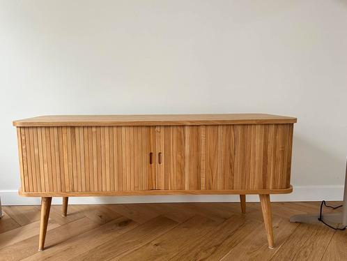 Zuiver Barbier Dressoir - licht bruin, Huis en Inrichting, Kasten | Dressoirs, Zo goed als nieuw, 100 tot 150 cm, 25 tot 50 cm