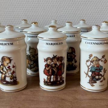 Vintage Goebel M.J. Hummel Kruidenpotjes 12 Stuks, Potjes beschikbaar voor biedingen