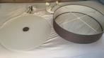 Qazqa drum Taupe 50cm plafondlamp, Ophalen, Zo goed als nieuw, Overige materialen