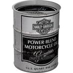 Harley Davidson power blend oil barrel reclame spaarpot