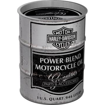 Harley Davidson power blend oil barrel reclame spaarpot beschikbaar voor biedingen