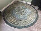 Rond vloerkleed met franjes, Blauw, 150 tot 200 cm, Rond, Ophalen of Verzenden