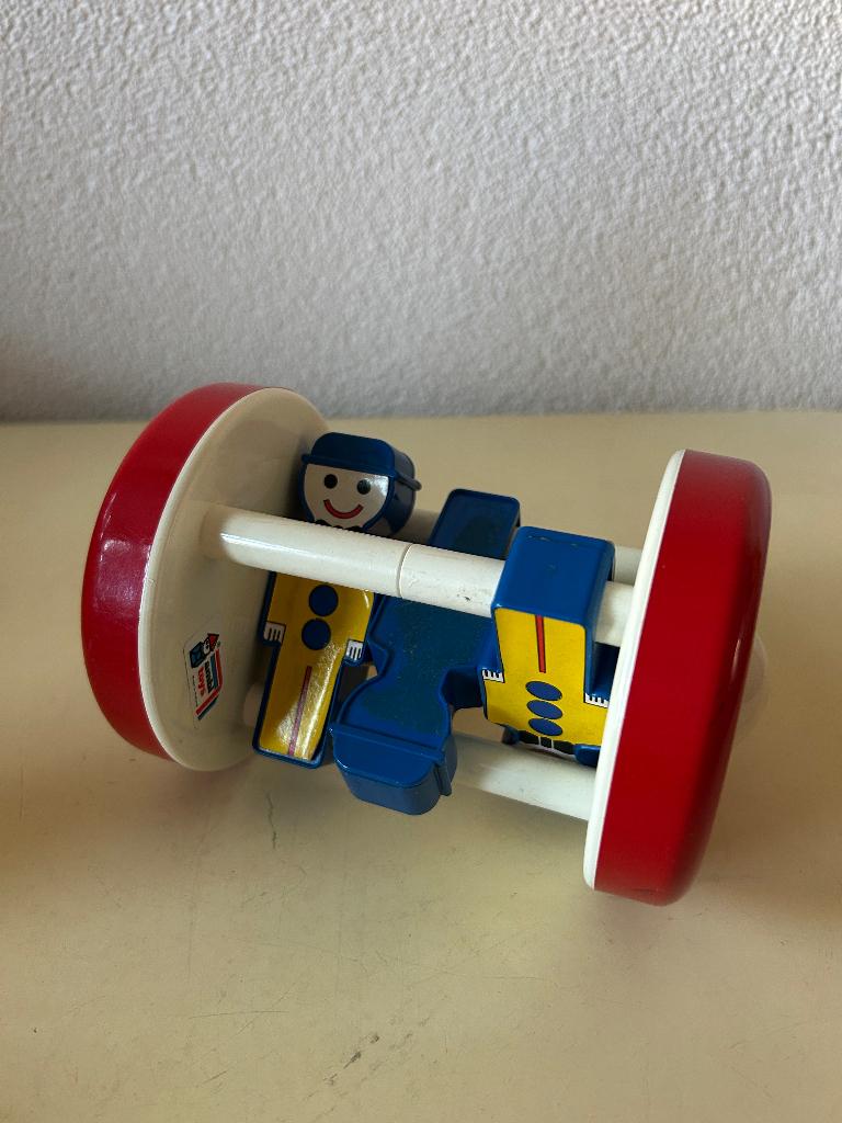 Vintage '80 Ambi Toys 'Clatter Clowns' rollend speelgoed, Ophalen of Verzenden, Gebruikt, Rammelaar