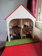 Houten Poppenhuis met Meubels en Popjes, Kinderen en Baby's, Speelgoed | Poppenhuizen, Ophalen
