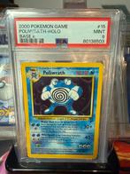 PSA 9 Poliwrath #15 - Base Set II - Vintage Pokémon, Ophalen of Verzenden, Zo goed als nieuw, Losse kaart