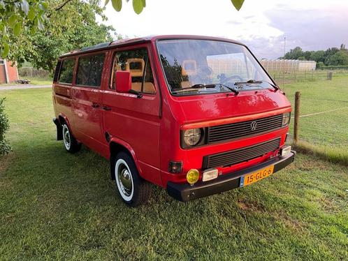 Volkswagen Transporter 3 - 1987 - Rood - Camper, Auto's, Volkswagen, Particulier, Transporter, Radio, Schuifdeur, Trekhaak, USB