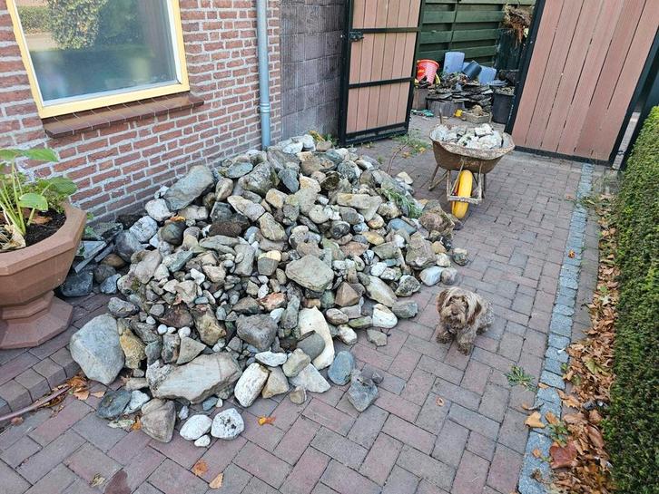 Grote partij keien - 2,5m3, Tuin en Terras, Grind, Keien en Split, Gebruikt, Kei, Grijs, Overige materialen, Ophalen