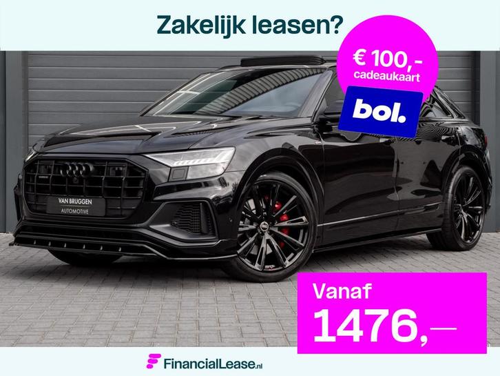 Audi Q8 60 TFSI E Quattro S-Line Pano RS-Stoelen Trekhaak Ma, Auto's, Audi, Bedrijf, Lease, Financial lease, Q8, 360° camera, ABS