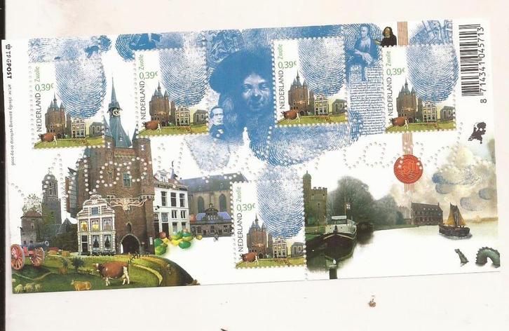 Postzegelvelletje Mooi Nederland Zwolle Postfris Prachtig, Postzegels en Munten, Postzegels | Nederland, Postfris, Na 1940, Ophalen of Verzenden