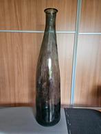 2 grote glazen flessen, groen, Huis en Inrichting, Woonaccessoires | Vazen, Ophalen, Overige kleuren, 75 cm of meer, Glas