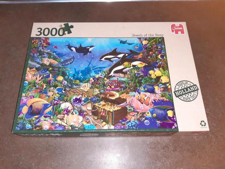 Puzzel 3000 jewels of the deep Jumbo, Hobby en Vrije tijd, Denksport en Puzzels, Zo goed als nieuw, 500 t/m 1500 stukjes, Ophalen of Verzenden