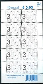 Ned. NVPH V2466d velletje bijplakzegels Postnl L fosfor., Postzegels en Munten, Postzegels | Nederland, Ophalen of Verzenden, Na 1940