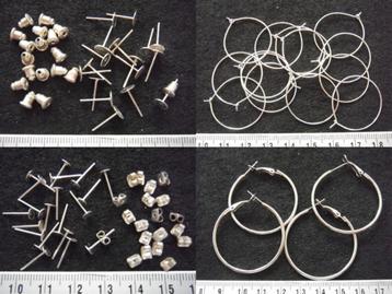 diverse setjes oorbellen licht zilver  beschikbaar voor biedingen