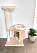 Nieuwe krabpaal met meerdere slaapplekken, natural hout, Ophalen of Verzenden, Nieuw, Krabpaal