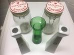 2x wekpotten / wekflessen, 3x decoratieve keramiek en glas, Ophalen