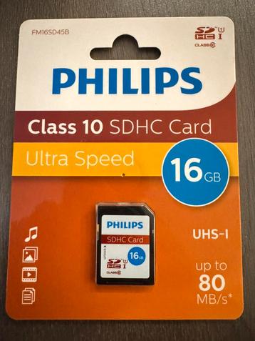  Philips 16GB SDHC Geheugenkaart – Nieuw in verpakking beschikbaar voor biedingen