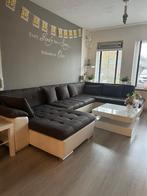 Donkergrijze Luxe hoekbank (U bank), Ophalen, Zo goed als nieuw, Stof, Modern