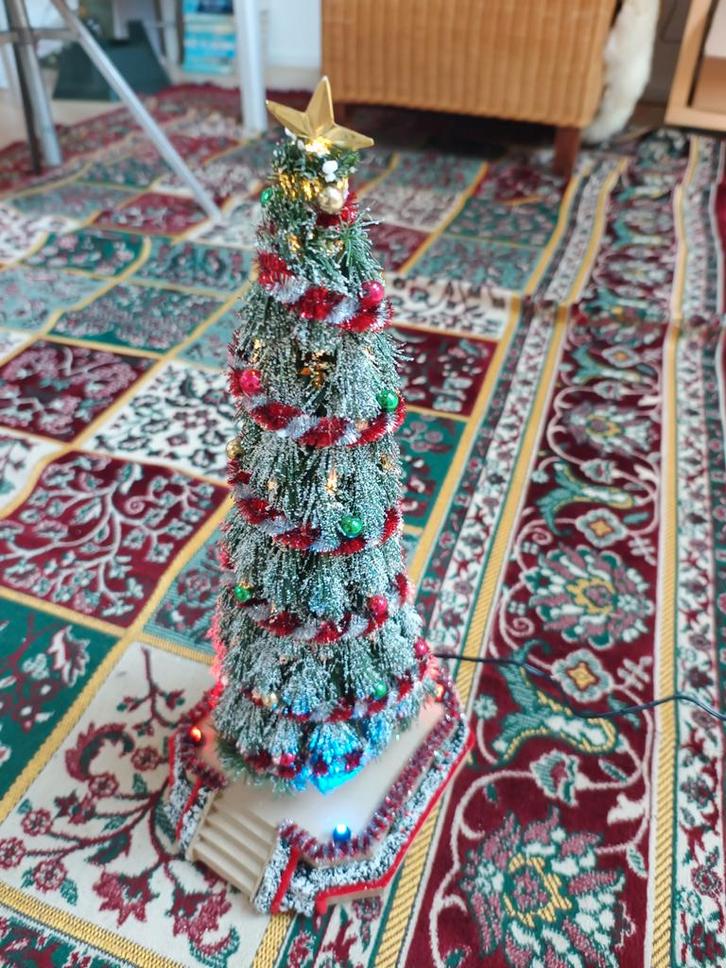 Bewegende kerstboom met verlichting 40 cm, Diversen, Kerst, Gebruikt, Ophalen