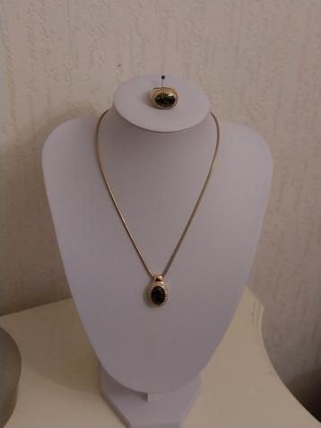 Mooie zilveren 925 vergulde sieraden set.  beschikbaar voor biedingen