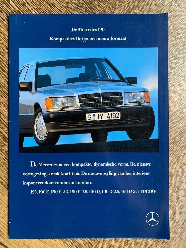 Folder, brochure Mercedes-Benz 190 facelift W201 1988 nieuw, Boeken, Auto's | Folders en Tijdschriften, Nieuw, Mercedes, Ophalen of Verzenden