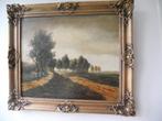 oud schilderij jaren '40 met vergulde lijst, Antiek en Kunst, Ophalen