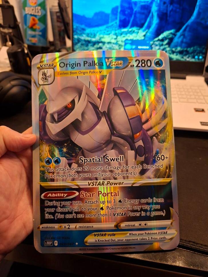 Origin Palkia VSTAR - Zeldzame Pokémonkaart, Hobby en Vrije tijd, Verzamelkaartspellen | Pokémon, Zo goed als nieuw, Losse kaart