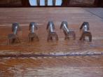 5 art deco messenleggers, Ophalen of Verzenden