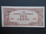 10 Cents 1942 Birma (Japanse Bezetting) p11a (01) WW2, Postzegels en Munten, Bankbiljetten | Azië, Verzenden, Zuidoost-Azië, Los biljet
