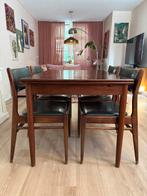 Prachtige midcentury pallisander houten eettafel, Ophalen of Verzenden, Zo goed als nieuw, Rechthoekig, 50 tot 100 cm