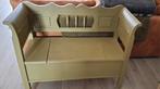 Leuke klepbank olijfgroen!, Huis en Inrichting, Ophalen, Gebruikt, Minder dan 75 cm, Tweepersoons