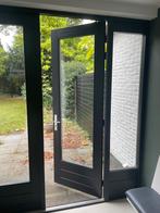 Openslaande deuren met houten kozijnen en zijlicht, Doe-het-zelf en Verbouw, Deuren en Horren, Ophalen, Gebruikt, Buitendeur, Hout