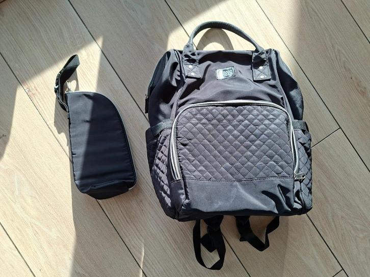 Nana Beebi luiertas - zwart, Kinderen en Baby's, Luiertassen, Zo goed als nieuw, Rugzak, Ophalen