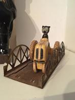 Oud loopbrug en Felix de kat/Mickey op wagentje., Ophalen of Verzenden
