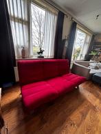 Twee persoons bedbank sitz rood, Huis en Inrichting, Ophalen, Stof, Gebruikt, 150 tot 200 cm