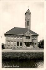 Nieuwe Pekela Raadhuis st 1942  fotokaart, Verzamelen, Ansichtkaarten | Nederland, Verzenden, 1940 tot 1960, Gelopen, Groningen