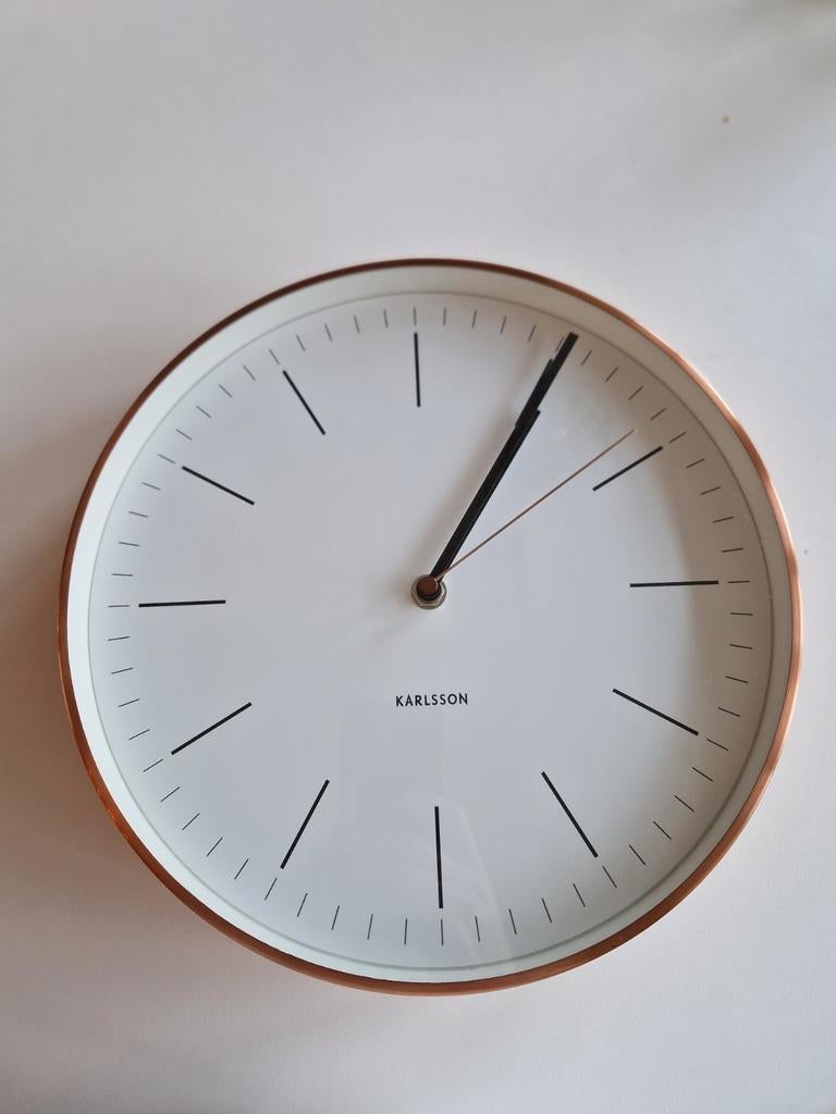 Karlsson Wandklok Koper, Ophalen, Gebruikt, Analoog, Wandklok