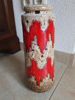 Vintage West Germany vaas rood creme, Antiek en Kunst, Ophalen of Verzenden