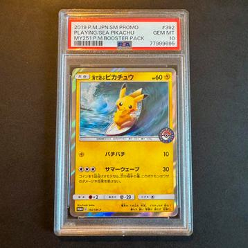 Pokémon Pikachu 392/SM-P PSA 10 Playing in the Sea beschikbaar voor biedingen