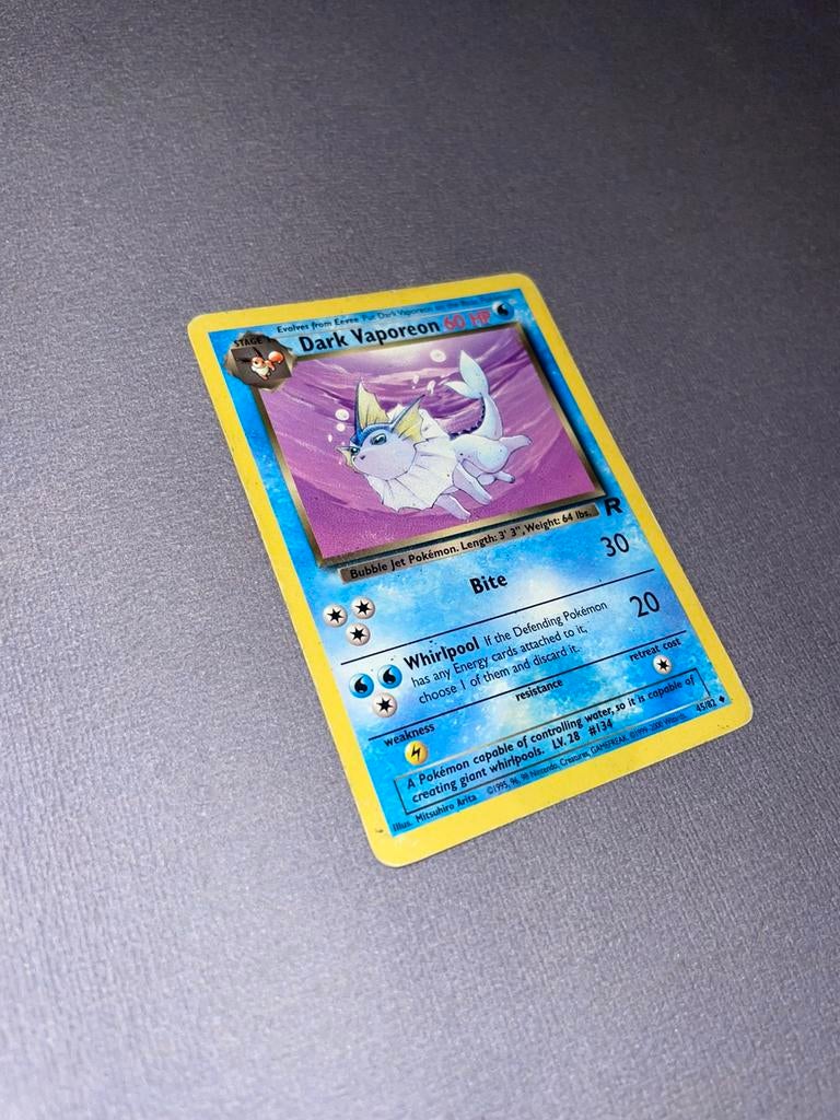 Pokemon Dark Vaporeon 45/82, Ophalen of Verzenden, Zo goed als nieuw