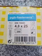 Schroeven/zelftappers 200 stuks, Doe-het-zelf en Verbouw, IJzerwaren en Bevestigingsmiddelen, Ophalen of Verzenden, Nieuw, Minder dan 50 mm